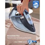 Philips 7000 Serisi Buharlı Ütü, 2800W, 250 G Şok Buhar, 50 G/dk Sürekli Buhar, Steamglide - Mavi - Beyaz