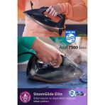 Philips 7500 Serisi 260G Şok Buhar 55G/DK Sürekli Buhar 3200W Güçlü Performans Steamglide Elite Taban Ütü Otomatik Kapanma Damlama Emniyeti Hızlı Isınma - Mavi