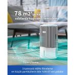 Philips 78 M2 Etki Güçlü Su Hazneli Hava Temizleme ve Nemlendirme Dijital Ekranlı ve Uzaktan Kontrol Edilebilen Sağlıklı Nefes Için Ideal Modern Ev Tipi Çözüm AC3420 - Beyaz