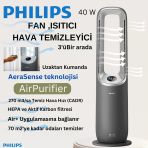 Philips 8000 Serisi 3'Ü 1 Arada Hava Temizleyici - Fan, Isıtıcı, Hepa Filtre,%99,97 Alerjen Giderimi, Air+ Uygulama + Emsan Turtle Red 2200 W 1.8 Lt Çelik Kettle
