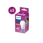 Philips 8W Led Ampül 2700K Sarı Işık 720 Lümen Tasarruflu Uzun Ömürlü ve Göz Yormayan Aydınlatma 3 Adet