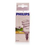 Philips 8w=45w Mini Spiral Kıvrık Tasarruflu Ampul E14 Duy Sarı Işık 2700K505 Lumen