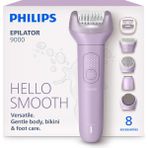 Philips 9000 Serisi Kablosuz Epilatör Mor Renkli Yıkanabilir Başlık ile Islak ve Kuru Kullanım