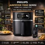Philips Airfryer 7000 Serisi Combi Xxl Connected 8.3 Lt Yağsız Fritöz, + Dijital Mutfak Tartısı Hediye - Siyah
