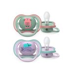 Philips Avent ( 1 Adet ) Ultra Air Emzik 6-18 Ay 2'Li Kız Lila