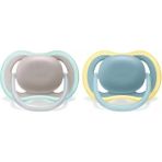 Philips Avent 18 Ay+ Ultra Air Silikon Emzik Renkli Tasarım Erkek Çocuk İçin Konforlu Seçim - 0 - 3 Ay