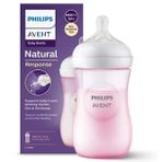 Philips Avent 260 ml 1+Ay Natural Response Pembe PP Biberon