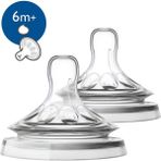 Philips Avent 2'li Natural Biberon Emziği Y Kesik 6m+ Emzik