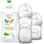 Philips Avent 500 ml İkili Cam Biberon Seti + Temizleyici