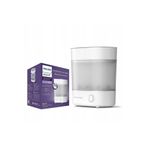 Philips Avent Biberon Sterilizatörü, 10 Dakikada Otomatik Sterilizasyon, 6 Biberon Kapasiteli, Ayarlanabilir Boyut, Koku Önleyici Tepsi, Kolay Temizlik, SCF291/00