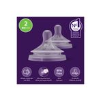 Philips Avent Doğal Tepkili 2'li Biberon Emziği, 2 Numara, SCY962/02