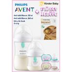 Philips Avent Doğal Tepkili Antikolik Biberon Seti 125-260 ml + 0/6 Ay Emzik Beslenme Seti Hediyeli