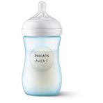Philips Avent Doğal Tepkili Biberon, 260 ml, 1 Ay+, Akıtmaz Emzik, Kolik ve Gaz Önleyici, BPA İçermez, Mavi, SCY903/21