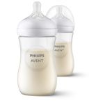 Philips Avent Doğal Tepkili Biberon 2’li Set, 260 ml, 3-6m, Akıtmaz Emzik, Kolik ve Gaz Önleyici, BPA İçermez, SCY903/02