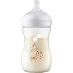Philips Avent Doğal Tepkili Zürafa Desenli Biberon, PP, 260 ml, BPA İçermez, Yumuşak ve Esnek 3-6 Ay, SCY903/66