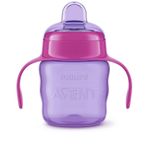 Philips Avent Eğitici Damlatmaz Bardak, 6 Ay+, Kız Bebekler için, Yumuşak Silikon Uç, Kolay Tutuş, Sızdırmaz Tasarım, Bulaşık Makinesinde Yıkanabilir, 200 ml, SCF551/03