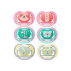 Philips Avent Emzik Day & Night//6 – 18 Mo//girl Mix//6'lı Set//üzerine Tutturulabilir Hygienekapp