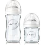 Philips Avent Natural 120+240 ml Silikon Malzeme ile Üretilmiş Cam Biberon +0 Ay