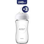 Philips Avent Natural Cam Biberon 1m+ 240 ml x 3 - Şeffaf
