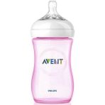 Philips Avent Natural PP Biberon 260 ml Pembe Renkli Yumuşak Emzik ile Doğal Emme Hissi 8710103875970