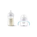 Philips Avent Natural Response Biberon 260ml + Eğitici Alıştırma Bardağı 150ml Seti, Şeffaf