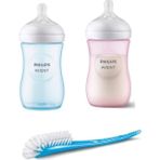 Philips Avent Natural Response Doğal Tepkili Biberon 260ML Mavi 1+ AY+260ML Pembe 1+ Ay + Biberon ve Emzik Fırçası