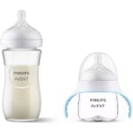 Philips Avent Natural Response Doğal Tepkili Cam Biberon 240ML + Natural Response Eğitici Alıştırma Bardağı 150M