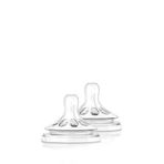 Philips Avent Natural Silikon 1 Ay Hızlı Akış Antikolik 2'li Biberon Emziği - Şeffaf