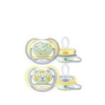 Philips Avent Ultra Air 18+ Ay Silikon Gece Emziği - Sarı
