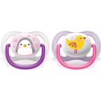 Philips Avent Ultra Air Animals Emzik, 0-6 Ay, Kız, Pembe ve Mor