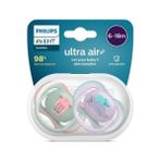 Philips Avent Ultra Air Emzik 6-18 Ay 2li Kız Ortodontik Plastik Malzeme ile Hafif ve Nefes Alabilen