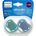 Philips Avent Ultra Air Emzik 6-18 Ay, 2'li Unisex, SCF085/31 - Renkli - 6 - 18 Ay