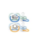 Philips Avent Ultra Air Mavi Yeşil 0-6 Ay Silikon 2'li Emzik