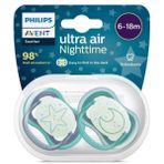 Philips Avent Ultra Air Night Karanlikta Parlar Gece Emzigi 6-18 Ay Erkek Scf376/13