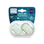 Philips Avent Ultra Air Nighttime Yeşil ve Turuncu 0-6 Ay 2'li Emzik