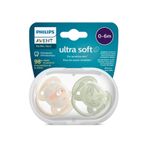 Philips Avent Ultra Soft 0-6 Ay 2'li Sarı ve Yeşil Desenli Emzik