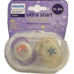 Philips Avent Ultra Start Nighttime 0-2 Ay Şeffaf Kız Emzik - 0 - 2 Ay - Renkli