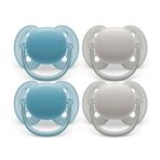 Philips Avent Ultra Yumuşak Emzik - 4 x Yumuşak ve Esnek Bebek Emziği, 6-18 Aylık Bebekler için, BPA İçermez, Sterilizatör Taşıma Çantası ile, SCF091/27