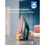 Philips Azur 8000 Serisi Buharlı Ütü Optimaltemp Teknolojisi ile Kumaşa Göre Isı Ayarı – 3000W 240G Şok Buhar, Otomatik Kapanma” +Şarjlı Hav&yün Temizleyici