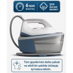 Philips Buhar Kazanlı Ultra Hafif Ütü 6 Bar Basınç Şok Buhar Gücü Kolay Saklama - Beyaz