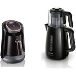 Philips Çay Kahve Makinesi Seti Philips Çay Makinesi ve Arzum Okka Kahve Makinesi