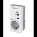 Philips CHP8010W/10 Tekli Akım Korumalı Priz 1xUSB-C 2xUSB-A Beyaz Renk Hızlı Şarj Özellikli - 1 Adet