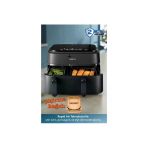 Philips Çift Hazneli Büyük Hacim – 6 L + 3 L İle Maksimum Esneklik 3000 Serisi Çift Hazneli Airfryer & Fritöz-Dokunmatik Dijital Kontrol Paneli – 8 Ön Ayar İl