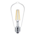 Philips CorePro 7W (60W Replacement) ST64 LED Ampul, Kısılamaz, E27 Edison Vidası, Sıcak Beyaz 2700K, Şeffaf Cam Lamba