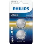 Philips CR2025P2/01B Mini Düğme 2025 3V X2 Pil