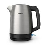 Philips Daily Collection Çelik Su Isıtıcı - 1.7L, 2200W, Işıklı Gösterge, 360° Döner Taban, Mikro Gözenekli Filtre, Yassı Isıtma Yüzeyi, Yaylı Kapak, Enerji Tasarruflu, Güvenli Tasarım (HD9350/90)