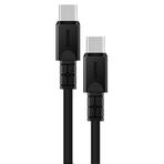 PHILIPS DLC3001 USB-C Şarj ve Data Kablosu, 60W, Hızlı Şarj, 3A Yüksek Akım, 1 Metre, Dayanıklı Slikon Kablo (Siyah)