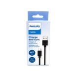 Philips Dlc3541U/00 Usb Micro Usb (1.2 M Pvc) Şarj Kablosu Siyah