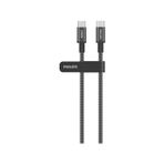 Philips Dlc7030C/00 240W Usb-C to Örgülü Şarj Kablosu 1 m Siyah