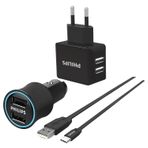Philips DLP2553EL Siyah Lightning 2'li Seyahat ve Araç Şarjı
